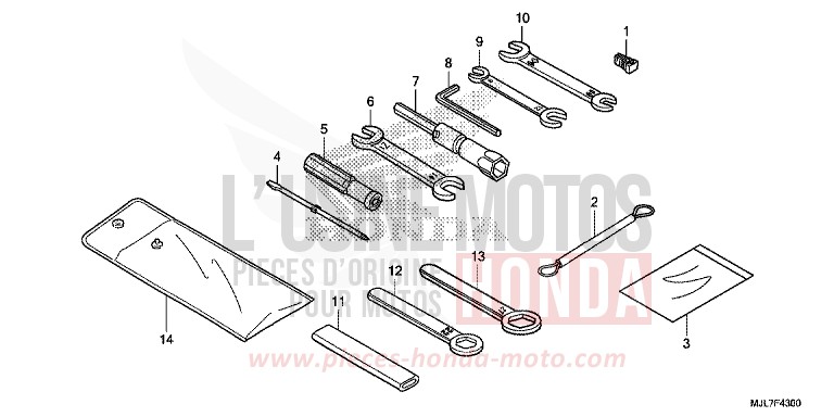 WERKZEUG von Integra 750 MAT BULLET SILVER (NH389) von 2014